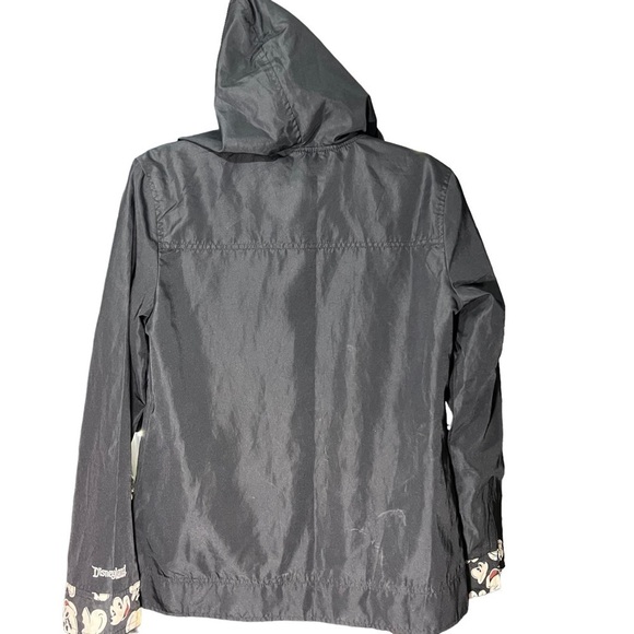 Disney Parks Mickey Mouse Black Zip Up Hooded Windbreaker Men’s S - Picture 3 of 9